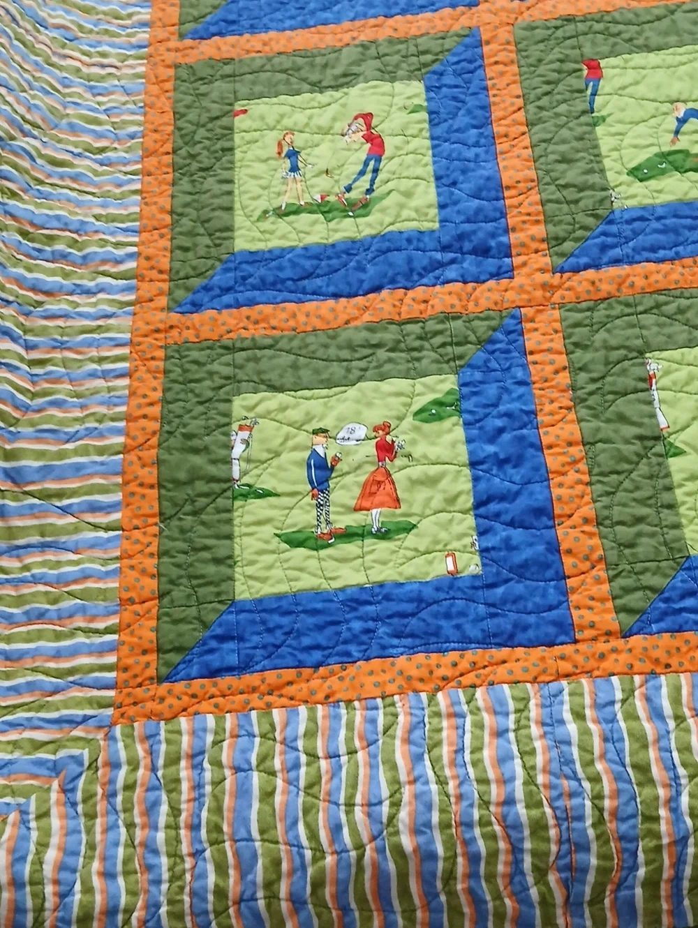 Homemade Golfing Quilt
